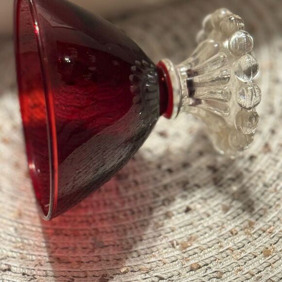 Vintage ANCHOR HOCKING Ruby Berwick Boopie Champagne Dessert Glass - Picture 6 of 6